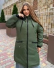 Жіноча куртка подовжена хакі 48-50 р844.4454 - зображення 1
