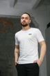 Чоловіча футболка з прапором на грудях Intruder біла трикотажна бавовняна патріотична повсякденна стильна класична для чоловіків/XXL - зображення 4