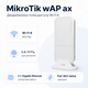 Точка доступа MikroTik wAP ax Wi-Fi 2.4 ГГц и 5 ГГц PoE 10-57В (wAPG-5HaxD2HaxD) - изображение 1