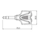 Перехідник Roxtone RP-AN-340 6.3 mm jack stereo male (тато) — 2x3.5mm jack stereo female (мама) - зображення 2