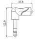 Перехідник Roxtone RP-AN-245 1 x 6.3 mm jack stereo male (тато) — 1 x 3.5 mm jack stereo female (мама) - зображення 2