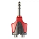 Перехідник Roxtone RP-AN-330 6.3 mm jack stereo male (тато) — 2xRCA female (мама) - зображення 2