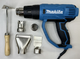 Строительный фен Makita 2000 Вт технический термофен 600°C электрический 500 л мин промышленный с регулировкой температуры горячего воздуха для снятия краски лака сушки пайки размораживания термообработки с насадками кейсом - изображение 7