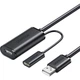 Подовжувач/адаптер UGREEN USB 2.0, кабель передачі даних типу "тато-жіночий", кабель-подовжувач для бездротової мережевої карти, принтера, камери з підсилювачем сигналу, інженерного класу, 30 метрів, 10326 - зображення 1