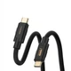 Кабель Hagibis UC50 Thunderbolt - Thunderbolt 120 Гбит/с 16K 240 Вт Black-Gold - изображение 1