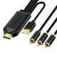 Кабель-конвертер Jinghua Z132H AV в HDMI 3 м черный - изображение 1
