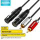 Кабель ZHENWEI 2xRCA - 2xXLR (мама) для микрофона и микшера, 8 м (ZW-YPX) - изображение 3