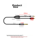 Аудиокабель ZHENWEI Jack 6.3 мм — 2 RCA для усилителя и микшера, 3 м - изображение 8