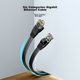 Патч-корд Ugreen 25002 Cat 6 плоский 25 м Черный - изображение 2