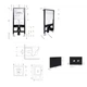 Готовое решение Qtap для ванной комнаты: подвесной унитаз Crow Rimless 485x340x330 + комплект инсталляции Standard (круглая кнопка Black) - изображение 2