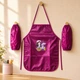 Фартук детский для творчества, с нарукавниками, для девочки, водоотталкивающий, Розовый (Фартук для рисования) - изображение 6