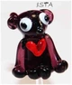 Стеклянная бусина 25*15мм отв: 2 мм № 2932 ISTA Lampwork - изображение 1