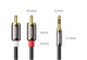 Кабель Ugreen 10590 3.5 мм - 2RCA 3 м Gold - зображення 6