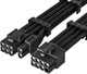 Кабель живлення BURLEFRAN ATX (8-pin) - PCIe (6+2-pin) 0.6 м - зображення 1