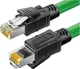 Патч-корд SAMZHE Cat 6a 10 Гбит/с двойно экранированный 15 м Зеленый (SPFC6A-150) - изображение 1