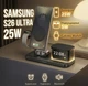 Безпровідна зарядка для Samsung S26-series Galaxy Watch Buds 33w 5 в 1 Samsung Часи, Нічник, Будильник, Док станція, Бездротова зарядка Bluetooth Колонка - зображення 1