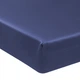 Простирадло на резинці по периметру MirSon Satin Light Pro 10-011 Dark Blue 90x190+25 см (2200010174106) - зображення 1