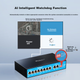 Wopool 8-портовый PoE-коммутатор с полным гигабитным питанием, 8 портами Ethernet + 2 портами восходящей связи, камерами видеонаблюдения, сетевым разветвителем, коммутатором корпоративного уровня и функцией сторожевого таймера. - изображение 7