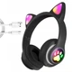 Детские наушники с кошачьими ушками Cat VZV-23M, Черные - изображение 1