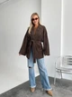 Кардиган ворсистий з ангори, шоколад, 42-46 (One size) (2508BT) - изображение 2