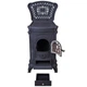 Піч-буржуйка чавунна чорна 9 кВт з подвійною стінкою та варильною поверхнею для опалення до 90 м² - зображення 6