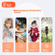 Фартук Babyprints, детский фартук-рубашка, одежда для рисования для малышей, кухонный набор, водонепроницаемый и грязеотталкивающий, с рукавами, милый дизайн с кроликом. - изображение 7