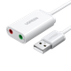 Внешняя звукова карта Ugreen 30143 USB–3.5 мм черная - изображение 4