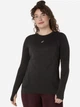 Спортивная кофта женская ASICS Road Seamless LS Top 2012D290-001 S Черная с серым (4570158791069) - изображение 1