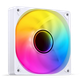 Вентилятор для корпуса JONSBO SL-120WR Iridescent White Edition 12 см (обратная конструкция лопастей/синхронизация с материнской платой ARGB 5 В/4-контактные разъемы PWM (папа и гнезда) для последовательного подключения) - изображение 4