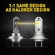 LED лампи Auxito H7 з Canbus, комплект з 2 шт для авто - зображення 6
