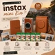 Набор для путешествий с фотокамерой мгновенной печати Fujifilm INSTAX MINI EVO Hybrid Brown + 50 фото + альбом на 108 фото + чехол + подарочная упаковка, коричневый - изображение 7