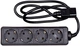 Filtr sieciowy Schrack Technik IEC C14 1.1 m 4 gniazda 10 A Black (Q7533060-A) - obraz 1