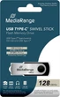 Pendrive MediaRange 128GB USB 3.2 Gen 1 Type-C Black/Silver (MR1954) - obraz 2