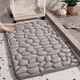 Коврик для ванной Stone PREMIUM 80х50 см с эффектом памяти Memory Foam, антискользящий, влагопоглощающий, Серый - изображение 5