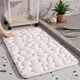 Коврик для ванной Stone PREMIUM 80х50 см с эффектом памяти Memory Foam, антискользящий, влагопоглощающий, Белый - изображение 6