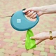Поводок-рулетка для собак WAUDOG R-leash L ленточный 5 м до 40 кг голубой со светоотражающей лентой и диспенсером контейнером боксом для мусорных пакетов пластиковый поводок для крупных и средних пород для выгула - изображение 5