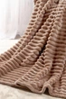 Плед шарпей микрофибра евроформат Home Textiles Camel 200х230 см для семьи на подарок карамельный - изображение 4