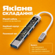 USB Хаб с Type-C (USB-C) на x1 USB 3.0 to x3 USB 2.0 HUB на 4 порта юсб металлический корпус (Type C-HUB) Silver - изображение 5