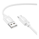 Кабель USB Hoco X122 Silicone Type-C 3A білий із захистом від сплутування та нікельованими контактами White. - зображення 1
