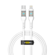 Кабель USB YOKI CYBER YK-CY23 Type-C to Lightning 30W 1.2m белый с текстурированной оплеткой - изображение 1