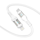 Кабель USB YOKI CYBER YK-CY23 Type-C to Lightning 30W 1.2m белый с текстурированной оплеткой - изображение 4