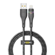 Кабель USB YOKI RGB YK-RG24 Lightning 2.4A 1.2m с подсветкой для передачи данных и зарядки белый - изображение 1