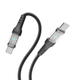 Кабель USB YOKI CYBER YK-CY23 Type-C to Type-C 60W 1.2m прочный с эластичной оплеткой Black - изображение 5