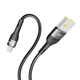 Кабель USB YOKI EXTRA YK-EX11 Lightning 2.4A 1.2m для зарядки и синхронизации черный с защитой от изломов - изображение 2