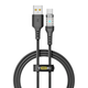 Кабель USB YOKI CYBER YK-CY23 Type-C 3A 1.2m прочный с текстурированной оплеткой черный - изображение 1