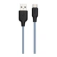 USB кабель Hoco X21 Plus Fluorescent, MicroUSB, Синій - 204675 - зображення 1