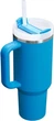 Термокружка Stanley Quencher H2.O FlowState™ Tumbler з трубочкою і ручкою 1.18 л синій - изображение 3