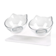Миска двойная для кормления кота с наклонной антискользящей подставкой UKC Feeding Bowl - изображение 1