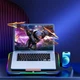 Тримач для ноутбука GamePro CP660 з охолодженням 6 вентиляторів 70 мм 2400 об/хв 2xUSB RGB Чорний (CP660) - зображення 4