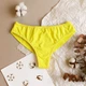 Женские трусы-бразилианы из хлопка с эластаном 50 желтый TS5-Yellow-50 Ladan - изображение 1